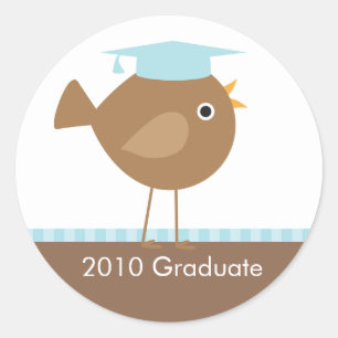Brown Bird Graduation Envelope Seals