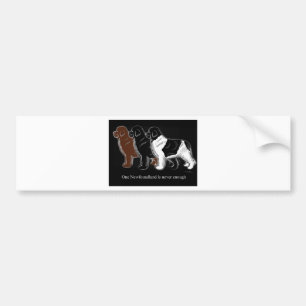 Brown Black and Landseer Newfoundland items Bumper Sticker