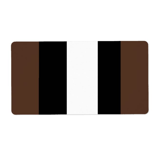 Brown, black and white stripes  (Front)