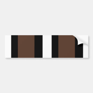 Brown, black and white stripes  bumper sticker
