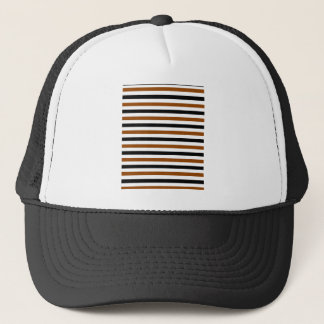 Brown Black and white stripes design Trucker Hat