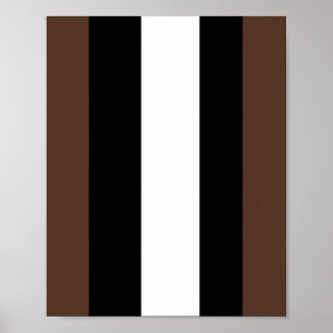 Brown, black and white stripes  poster