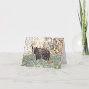 Brown Black Bear - Blank Card