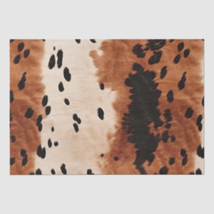 Brown Black Cream Cowhide Tissue Paper
