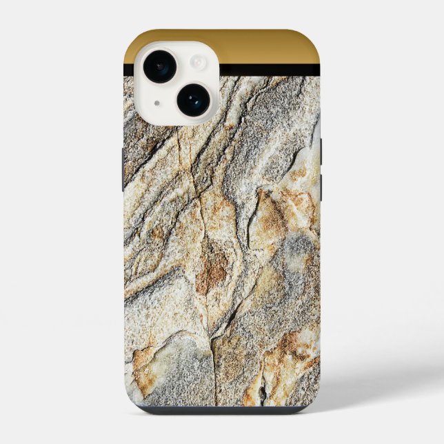 Brown Black Gold Marble Pattern iPhone / Android Case (Back)