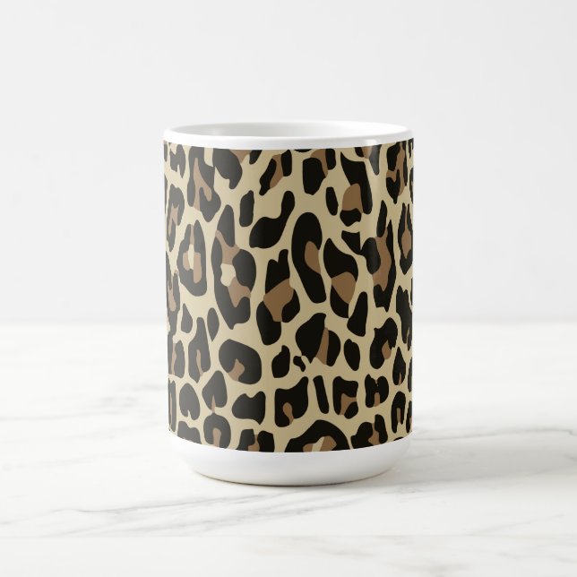 Brown & black leopard print Coffee Mug (Center)