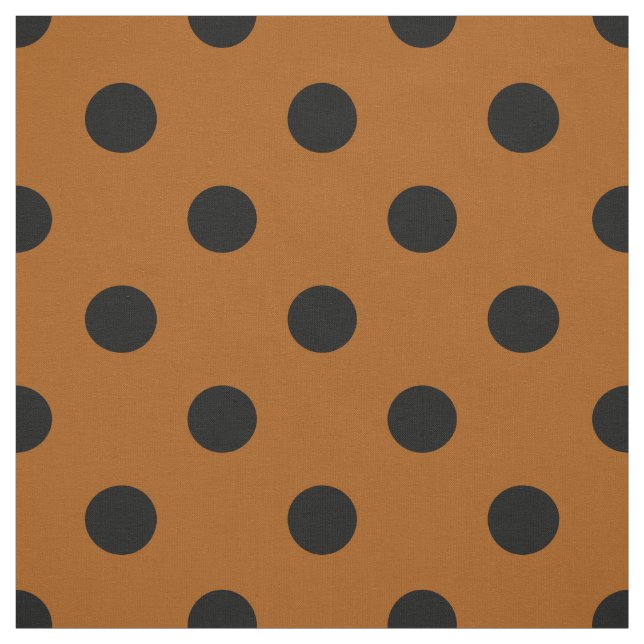 Brown Black Polka Dots Textile Fabric (Swatch)