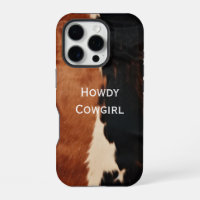 Brown Black Southwest Faux Cowhide