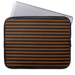 Brown Black Stripes Seamless Pattern Laptop Sleeve