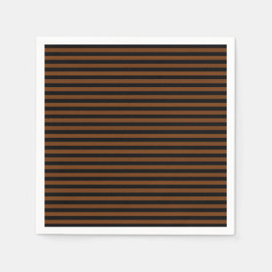Brown Black Stripes Seamless Pattern Napkin