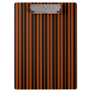 Brown Black Vertical Stripes Pattern Design Clipboard