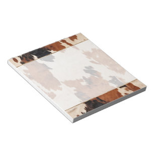 Brown Black White Cowhide Notepad