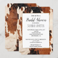 Brown Black White Faux Cowhide