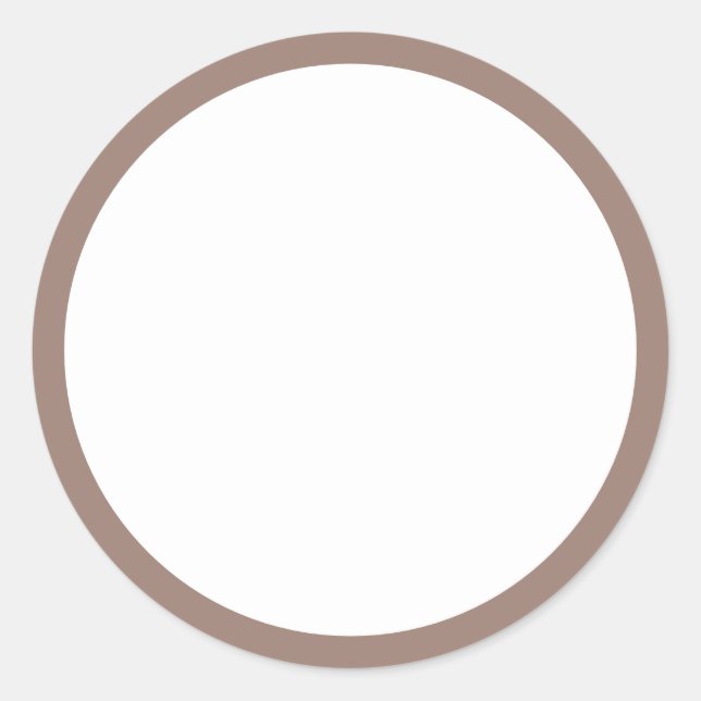 Brown Blank Classic Round Sticker (Front)