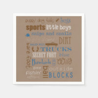 Brown Blue Snipe and Snails Boy Baby Shower