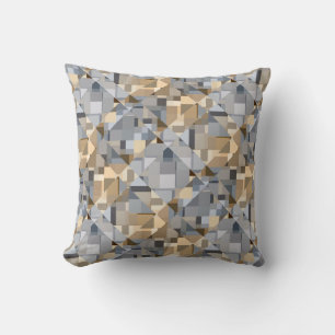Brown/Blue Trendy Pattern Cushion