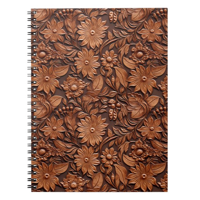 Brown Boho Floral Notebook (Front)