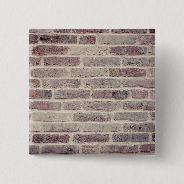 Brown Brick Wall 15 Cm Square Badge (Front)