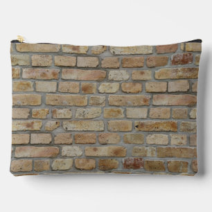 Brown Brick Wall A Novelty Design  Accessory Pouch