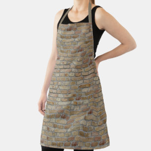 Brown Brick Wall A Novelty Design Apron