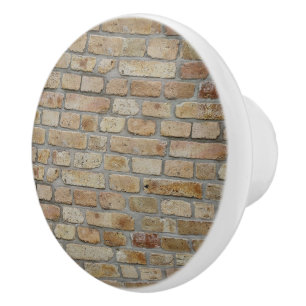 Brown Brick Wall A Novelty Design Ceramic Knob