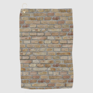 Brown Brick Wall A Novelty Design Golf Towel