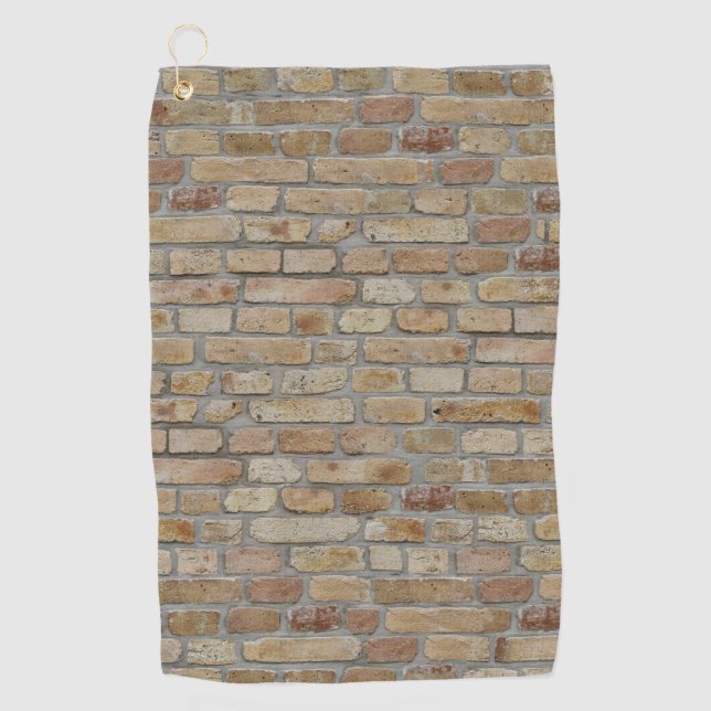Brown Brick Wall A Novelty Design  Golf Towel (Front)