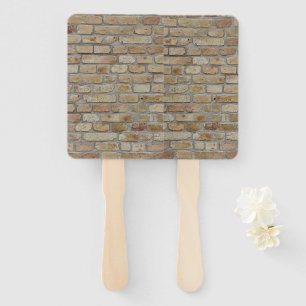 Brown Brick Wall A Novelty Design Hand Fan