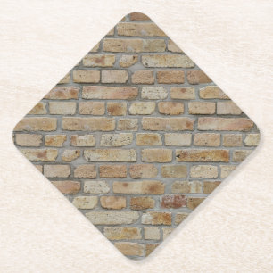 Brown Brick Wall A Novelty Design Paper Coaster