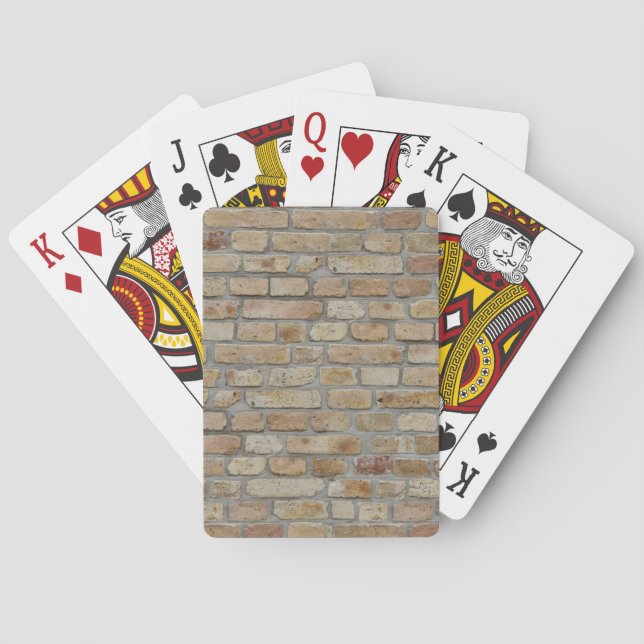 Brown Brick Wall A Novelty Design  Playing Cards (Back)