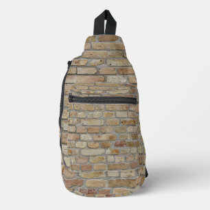 Brown Brick Wall A Novelty Design Sling Bag