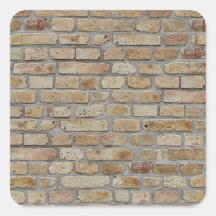 Brown Brick Wall A Novelty Design Square Sticker