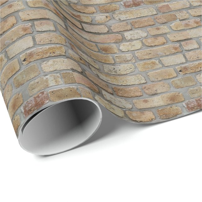 Brown Brick Wall A Novelty Design  Wrapping Paper (Roll Corner)