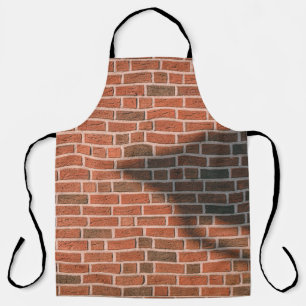 Brown brick wall apron