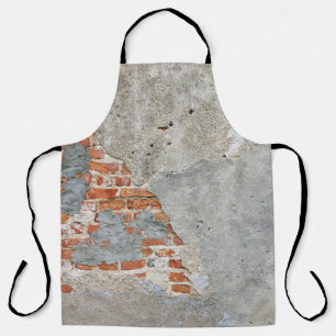 Brown brick wall apron