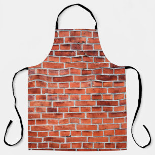 Brown brick wall apron