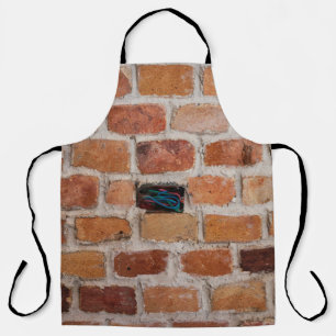 Brown brick wall apron
