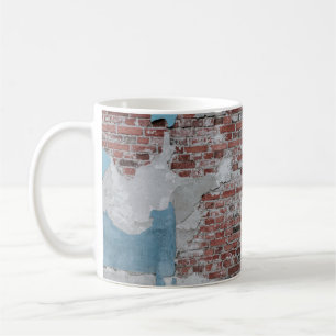Brown brick wall coffee mug