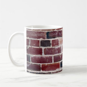 Brown brick wall coffee mug