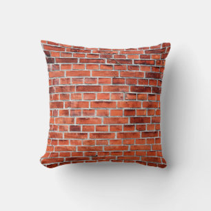 Brown brick wall cushion