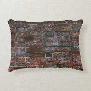 Brown brick wall decorative cushion