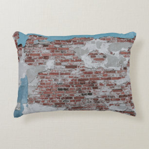 Brown brick wall decorative cushion