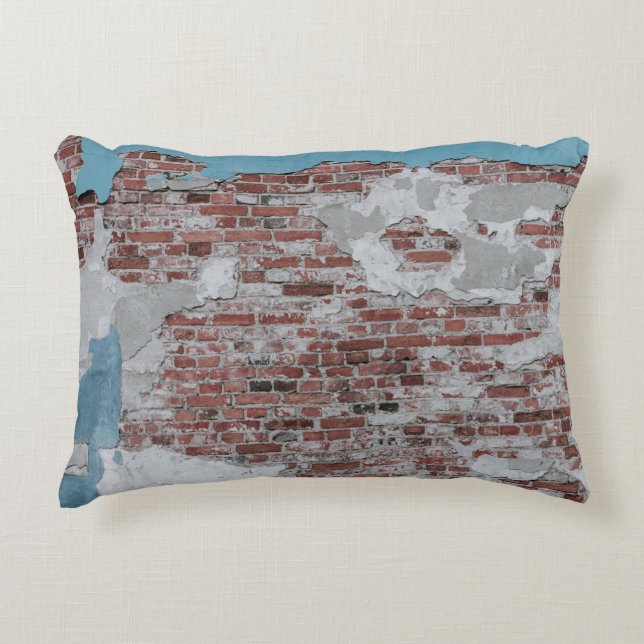 Brown brick wall decorative cushion (Front)