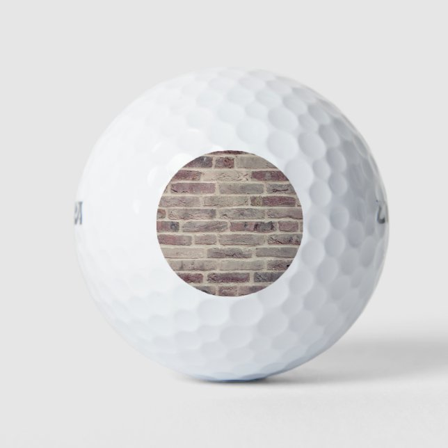 Brown Brick Wall Golf Balls (Front)