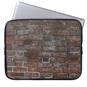 Brown brick wall laptop sleeve