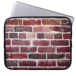 Brown brick wall laptop sleeve