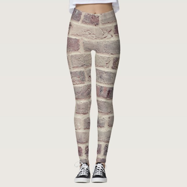 Brown Brick Wall Leggings (Front)