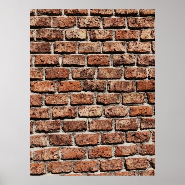 Brown brick wall on daylight poster (Front)