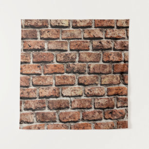 Brown brick wall on daylight tapestry