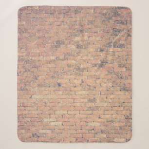 Brown brick wall photography sherpa blanket